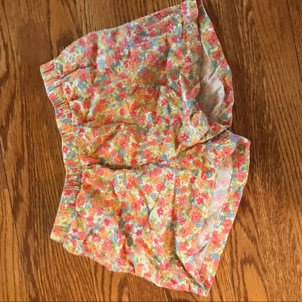 Multi colored shorts with flowers